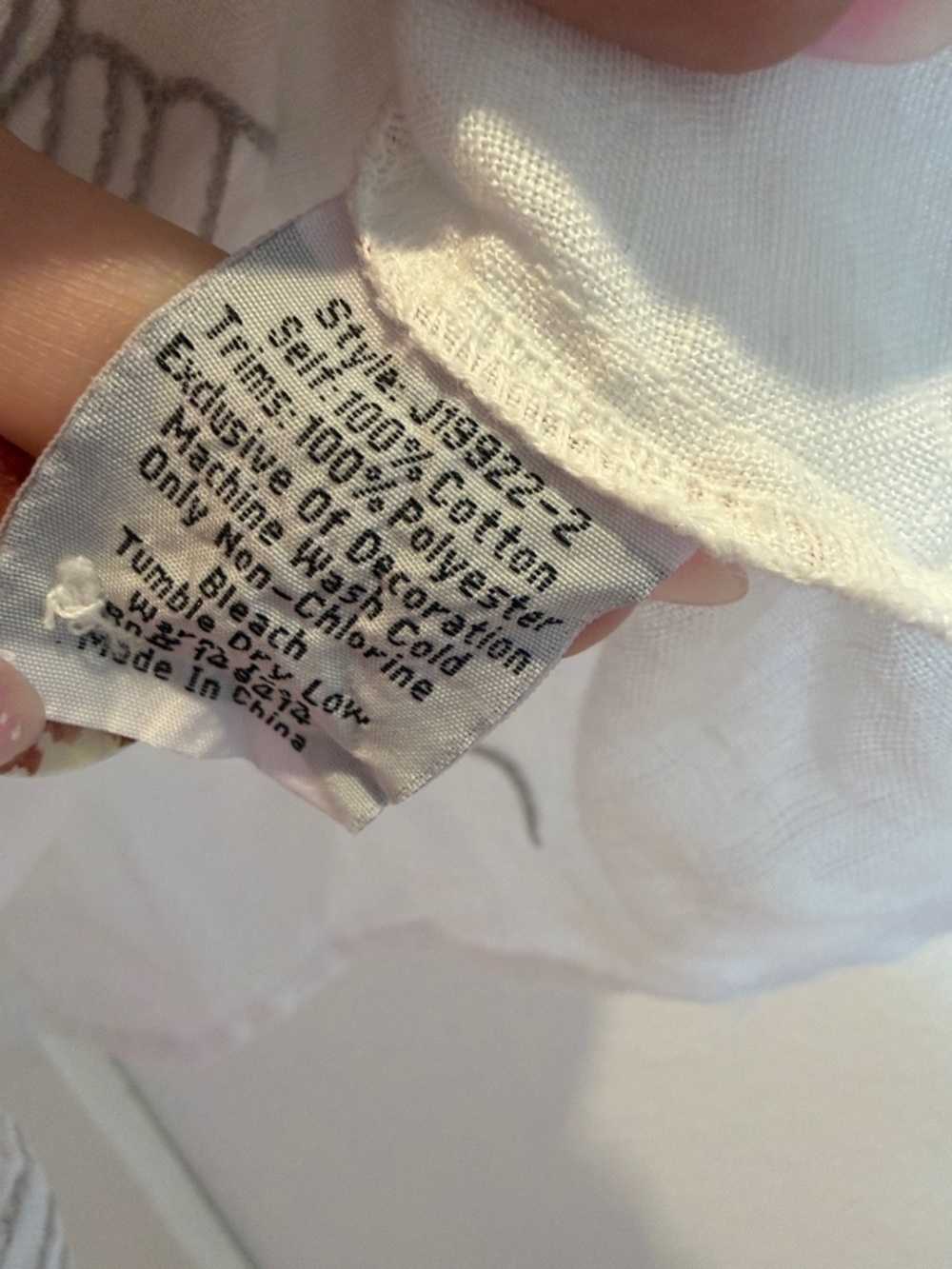 Johnny Was White Embroidered Button-Front Peasant Blouse - Picture 5 of 7